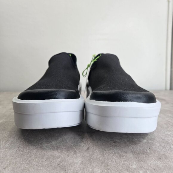 OOFOS OOmega eeZee Shoes Womens 8 Black White Recovery Comfort Platform Slip On - Picture 3 of 12